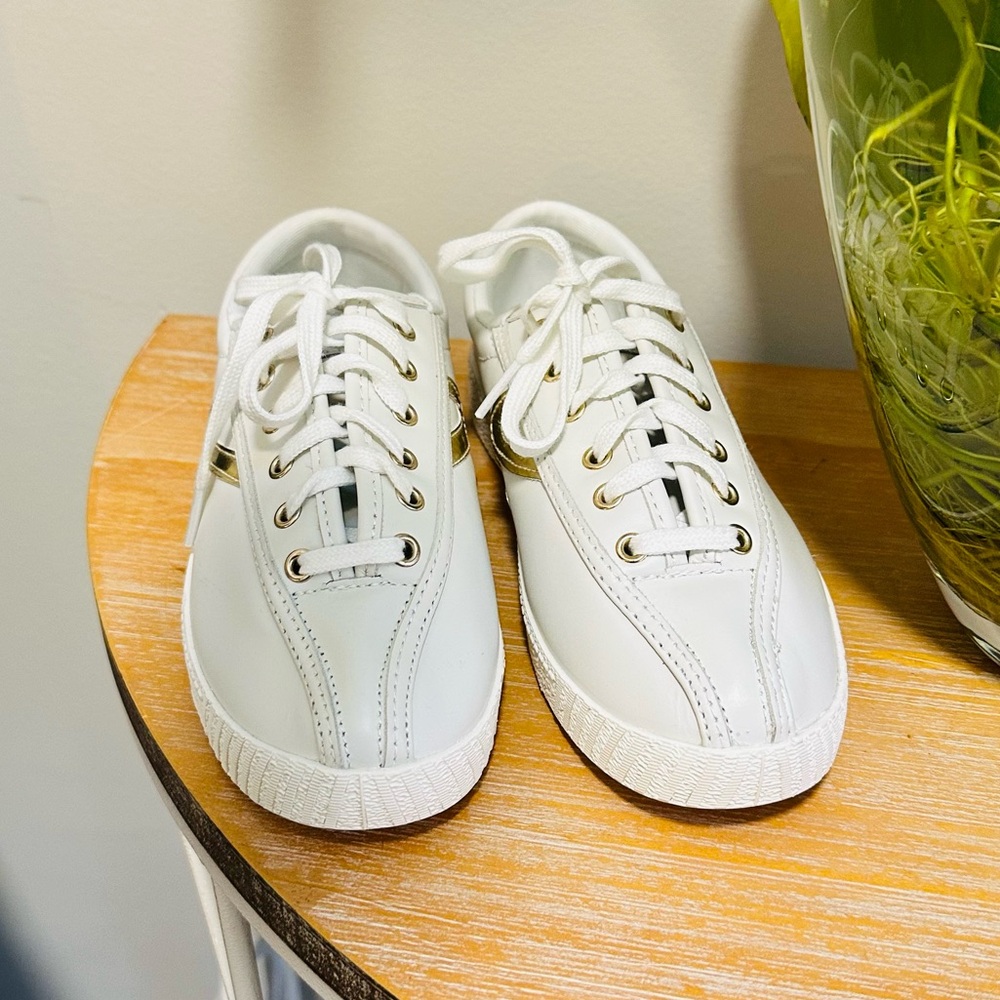 Tretorn White Lace-Up Sneakers